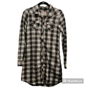 Levi's Plaid Western Shirt Dress, Girls L